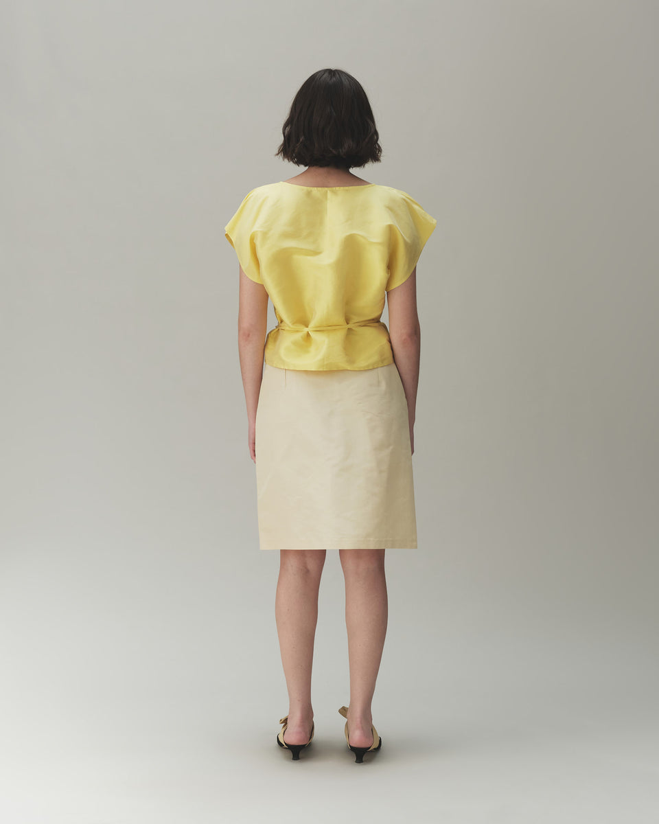 Chelsea Mak Garden Skirt in Shirting Stripe