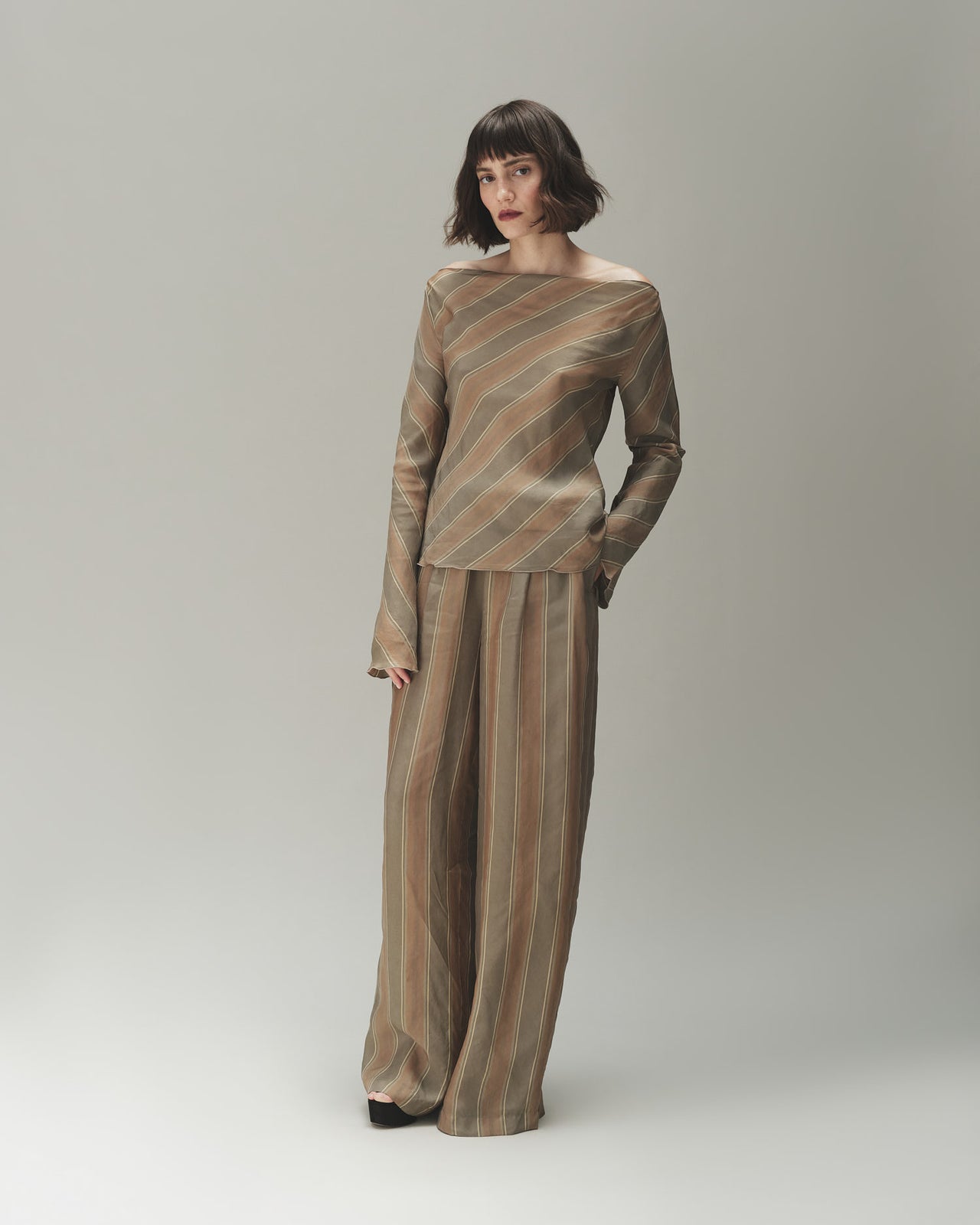 SEREN TOP - TIE STRIPE