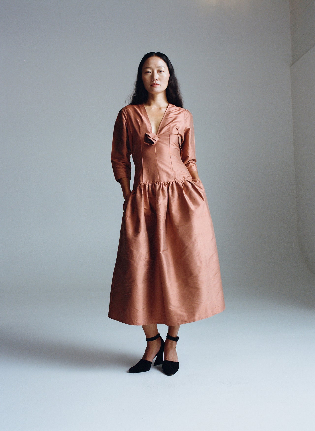 FLEUR DRESS — RUST