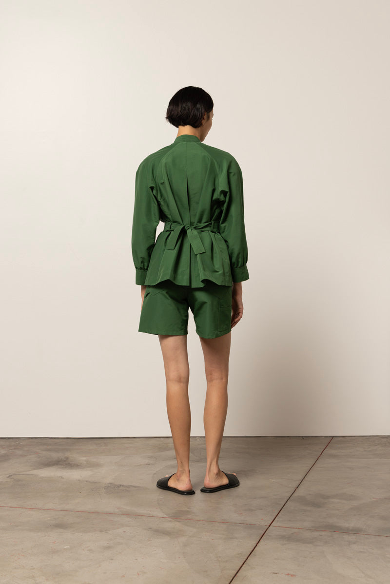 KIWA JACKET - GREEN GROSGRAIN