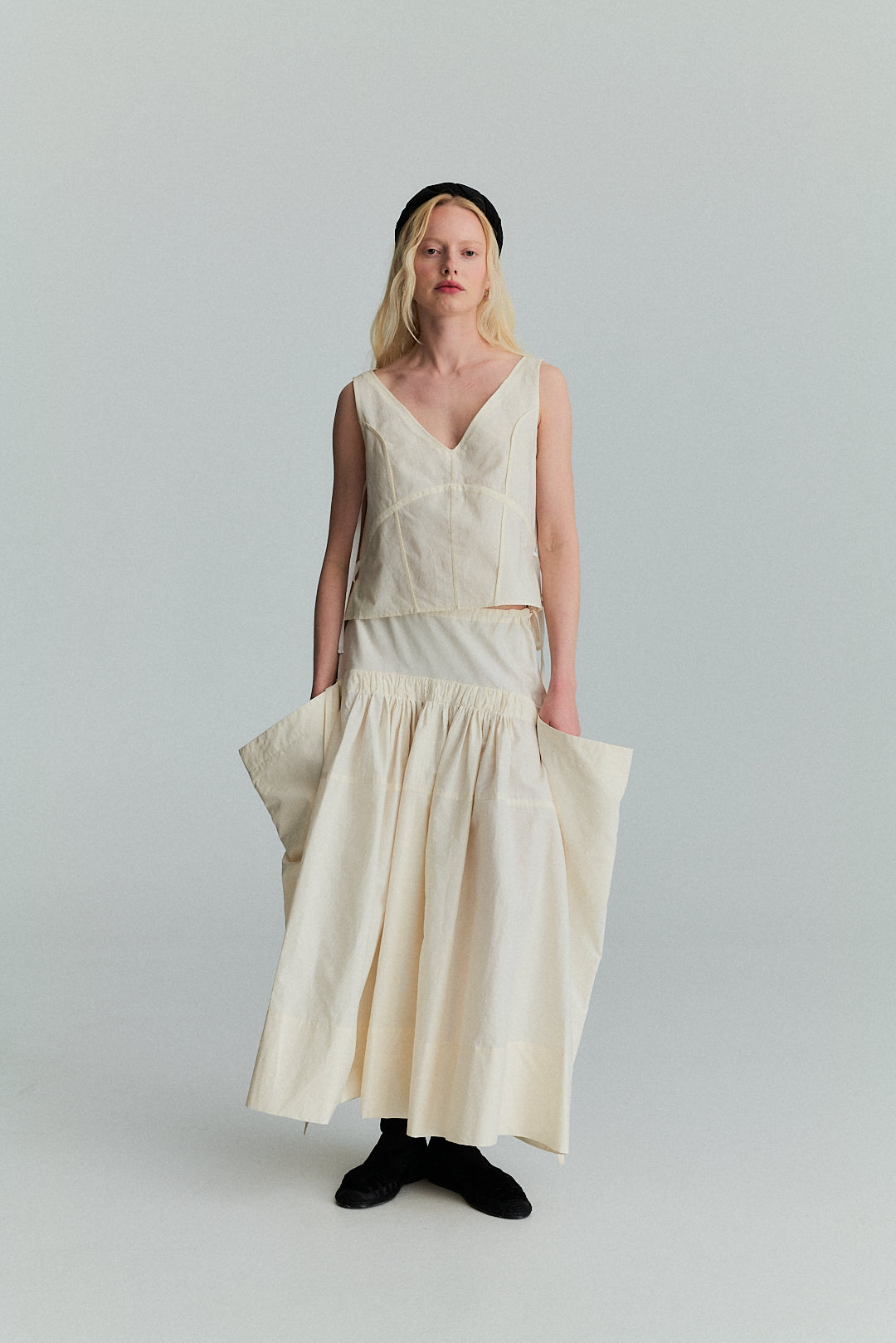 CAM SKIRT — CREAM