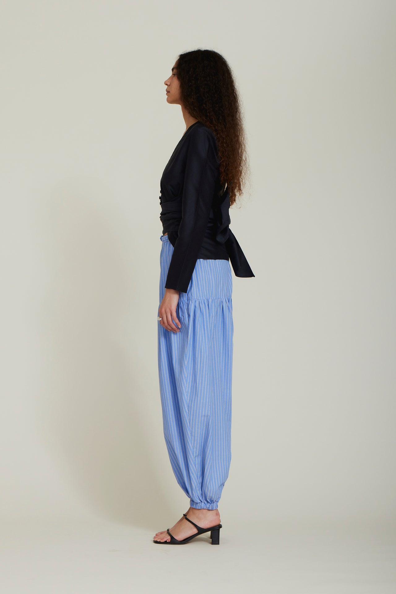 RAIN JOGGER — CERULEAN STRIPE