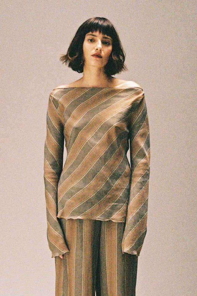 SEREN TOP - TIE STRIPE