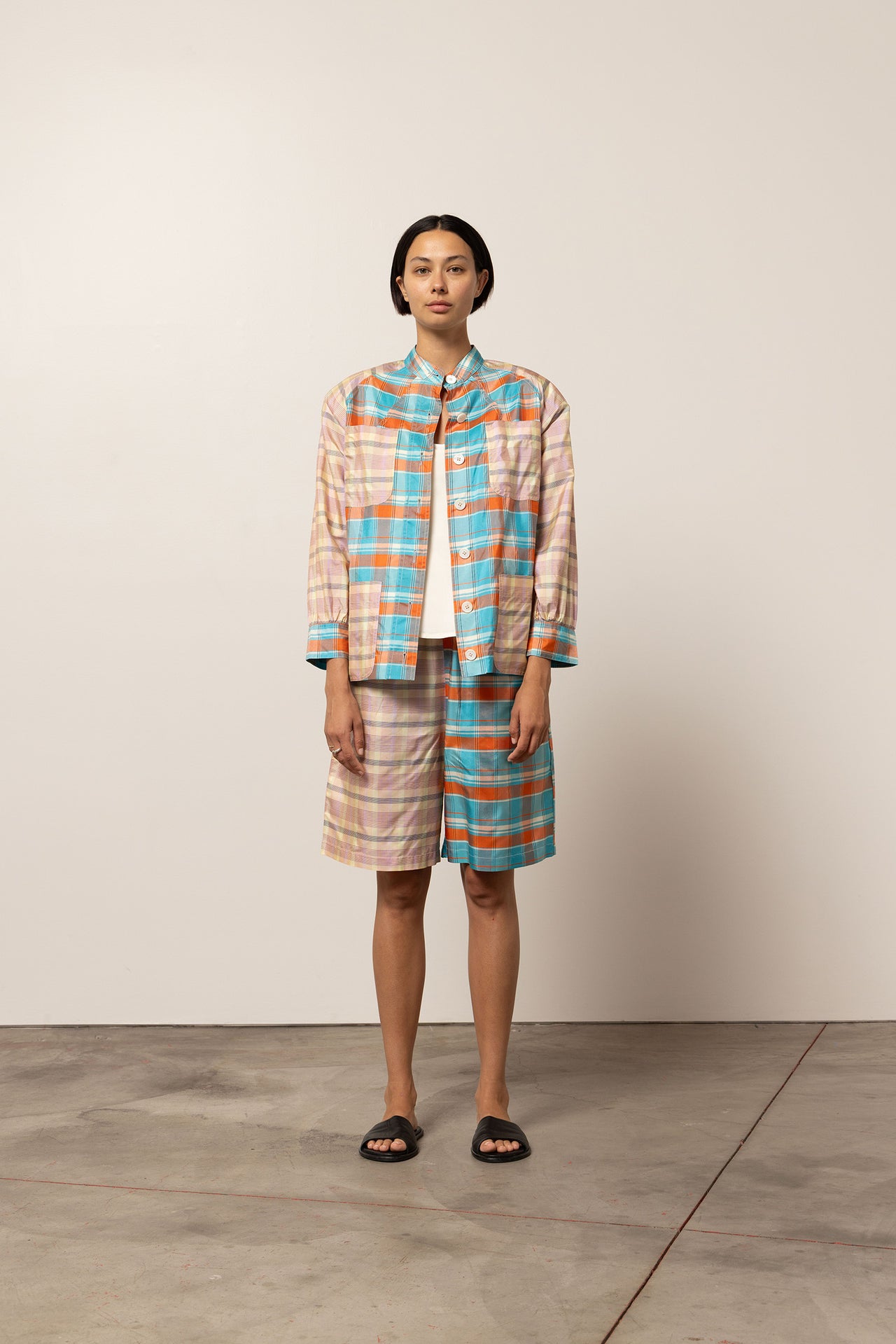 KIWA JACKET - MIXED PLAIDS